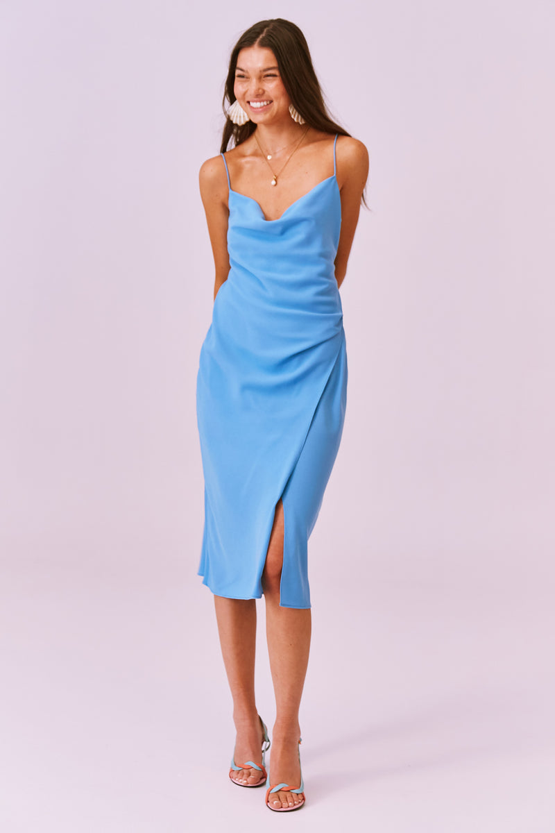 Calypso Midi Dress - Blue – The ...